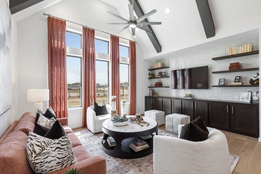 Representative Family Room - some options shown