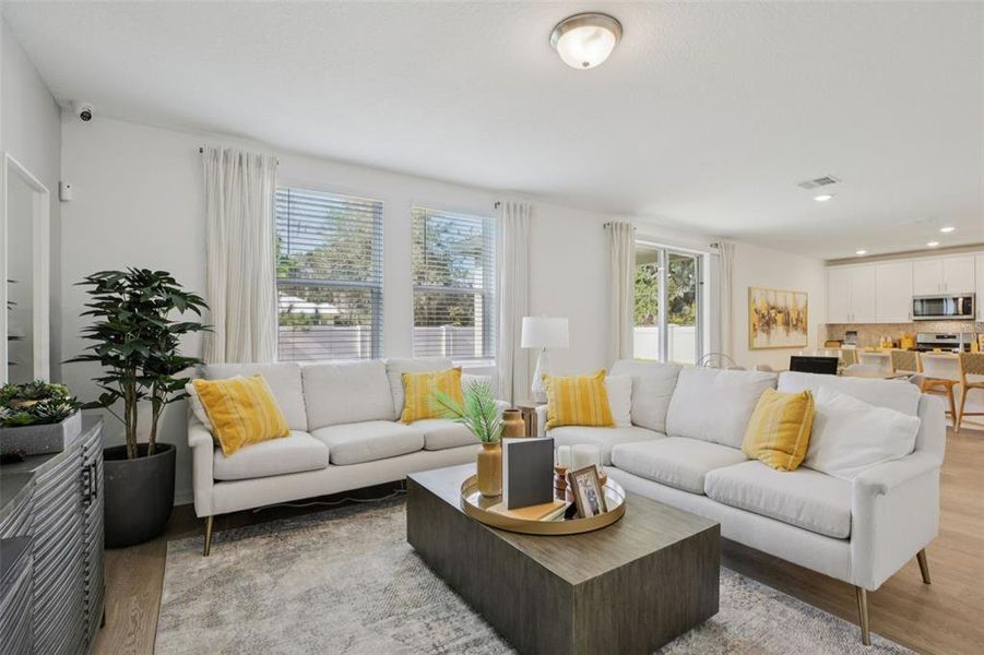 Furnished interior view inside a new home in Fox Pointe at Rivers Edge, Leesburg (Image 5).