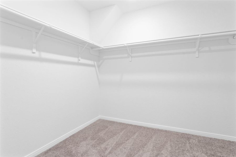 Look at this immaculate closet! With high shelving, multiple rows to hang clothing, you are sure to have enough room for all your belongings!