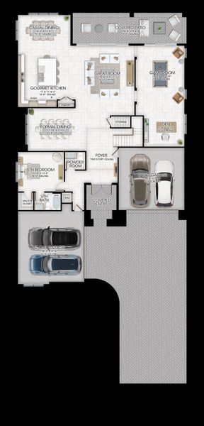 2D floor plan layout for the Zenith by GL Homes in Apex at Avenir, Palm Beach Gardens, FL (Image 3). 2D floor plan layout for the Zenith by GL Homes in Apex at Avenir, Palm Beach Gardens, FL (Image 3).
