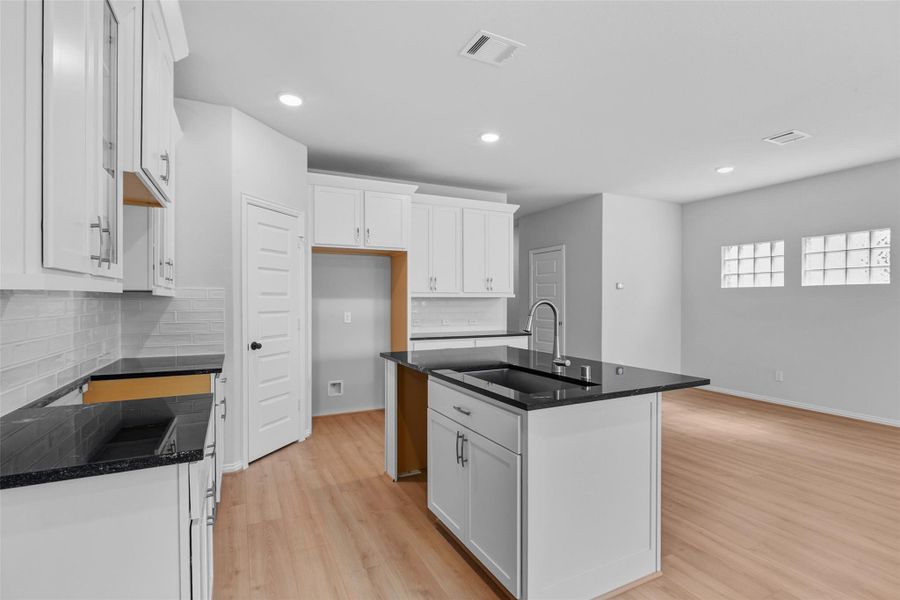 Furnished interior view inside a new home in Park at Eldridge, Sugar Land (Image 5). Furnished interior view inside a new home in Park at Eldridge, Sugar Land (Image 5).