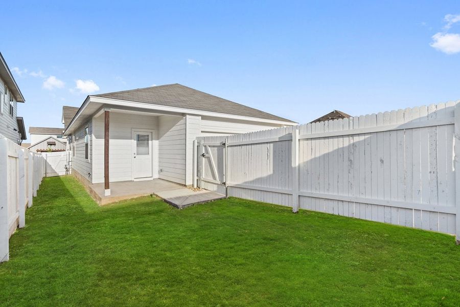 Exterior details and patio area of a home in Porter Country, Kyle (Image 15). Exterior details and patio area of a home in Porter Country, Kyle (Image 15).