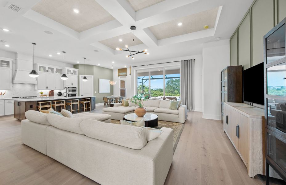 Representative furnished interior of a home built from the Layton Grande by DiVosta in BeachWalk by Manasota Key, Englewood (Image 23).