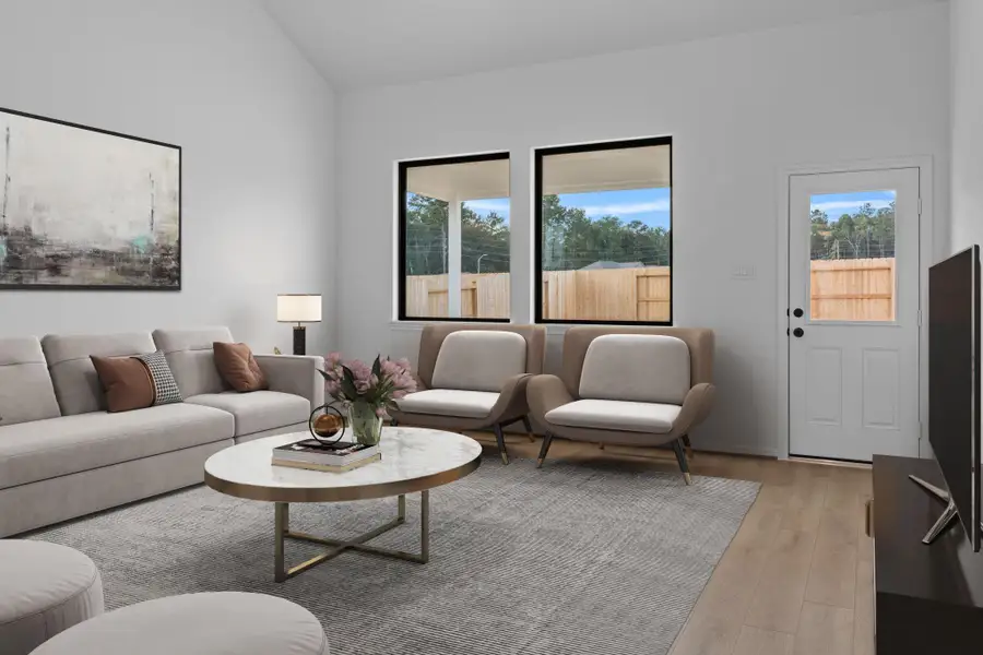 Your family room has ample space to entertain family and friends.