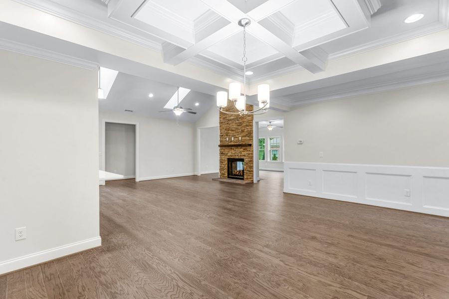 Representative unfurnished interior of a home built from the Ellington by Keystone Homes NC in Weybridge, Burlington (Image 33).