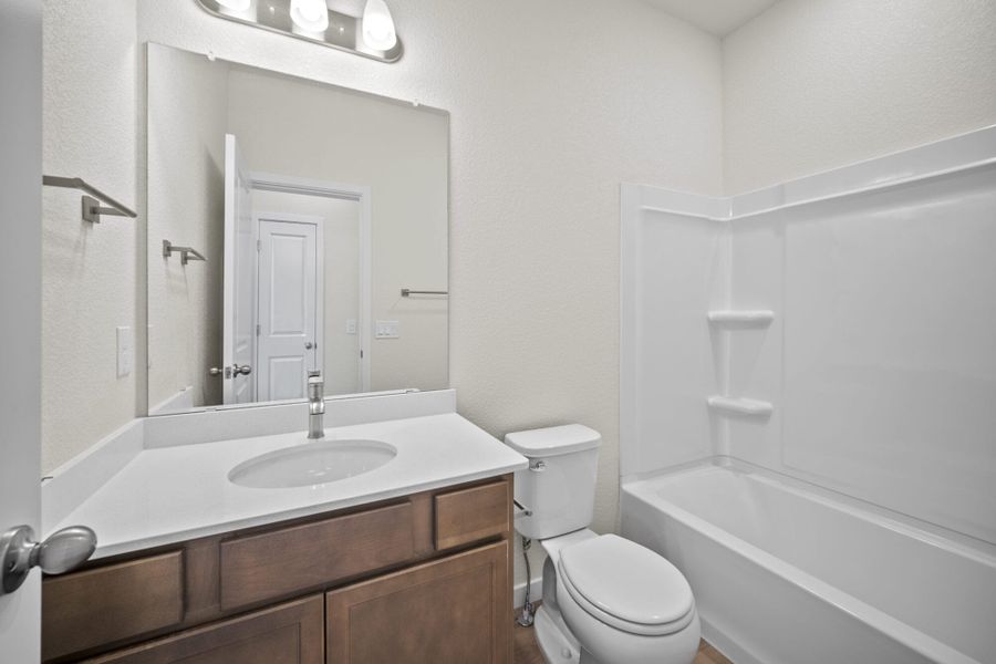 Furnished interior view inside a new home in The Trails at Aspen Ridge, Colorado Springs (Image 5).
