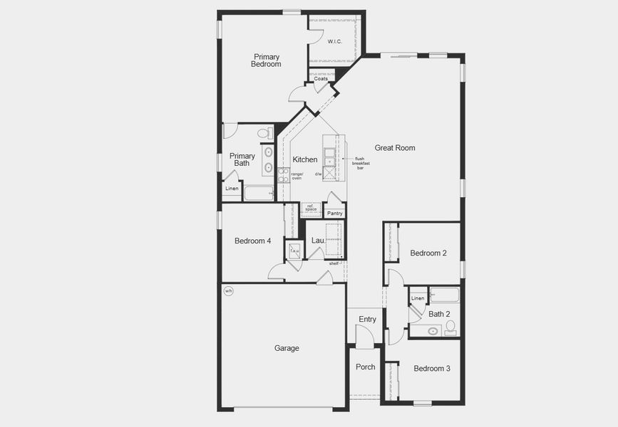 2D floor plan layout for the 1989 by KB Home in Deer Springs, Zephyrhills, FL (Image 3).