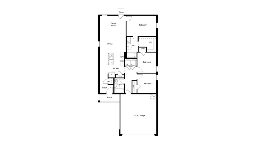 2D floor plan layout of this home in Terra Vista, Lubbock, TX (Image 3).