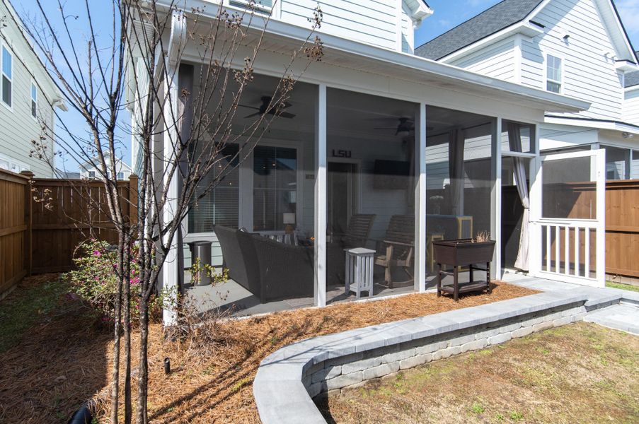 Exterior details and patio area of a home in Nexton - Midtown - The Park Collection, Summerville (Image 23).