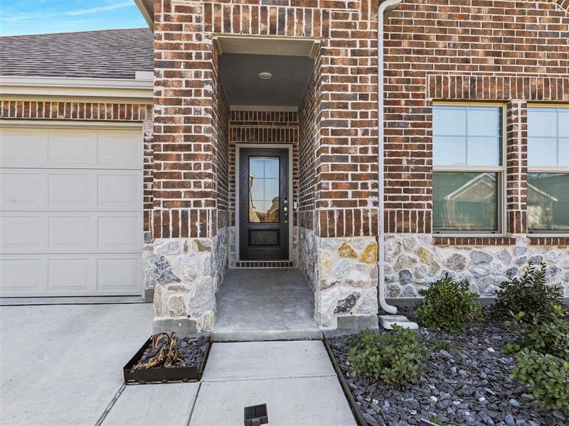 Stone and brick exterior is beautiful!