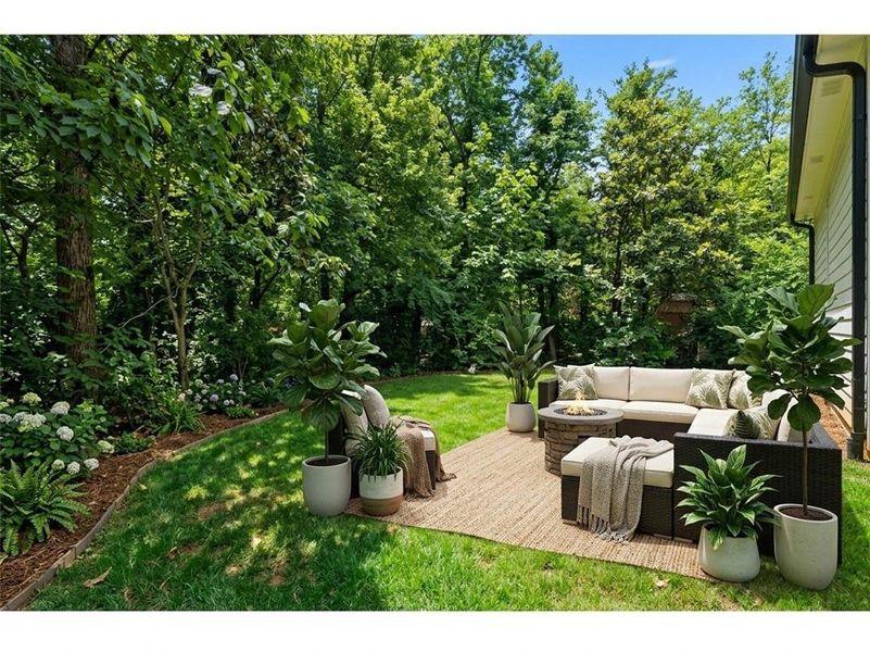Exterior details and patio area of a home in , Atlanta (Image 19). Exterior details and patio area of a home in , Atlanta (Image 19).