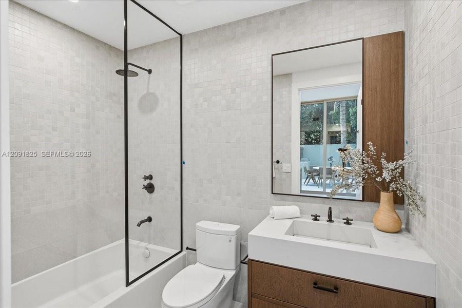 Furnished interior view inside a new home in , Miami (Image 11).