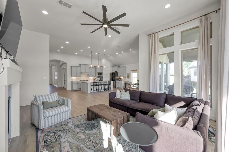 Open and connected, yet tucked just enough to feel like its own comfortable space. Open and connected, yet tucked just enough to feel like its own comfortable space.