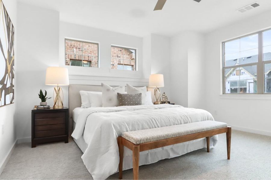 Furnished interior view inside a new home in The Tribute, The Colony (Image 12).