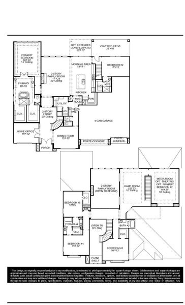 2D floor plan layout of this home in Bridgeland, Cypress, TX (Image 3).
