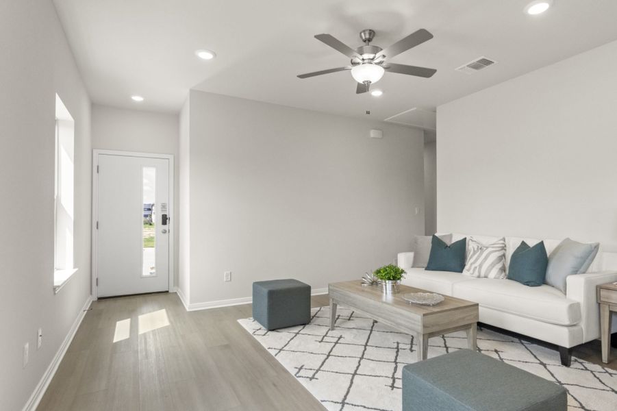 Furnished interior view inside a new home in Blanco Vista, San Marcos (Image 8).