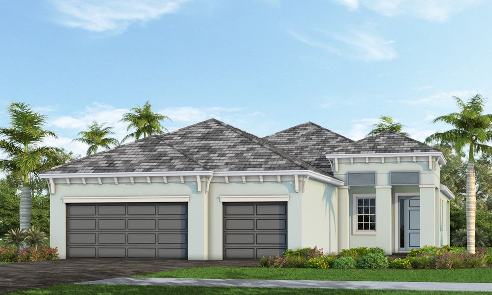 Representative exterior photo of a completed home built from the Bright Meadow 2 by Neal Communities in Palm Grove, Bradenton, FL (Image 2).