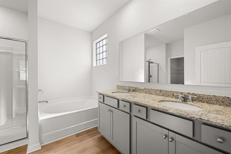 Furnished interior view inside a new home in Northwoods at Mirror Lake, Villa Rica (Image 13).