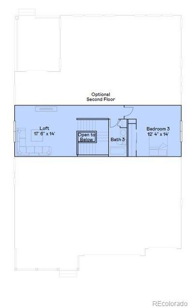 2D floor plan layout of this home in Sunset Village, Erie, CO (Image 2).