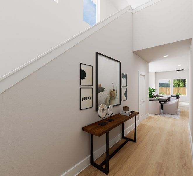 Representative furnished interior of a home built from the Ember by Tri Pointe Homes in The Meadows, Denton (Image 3).