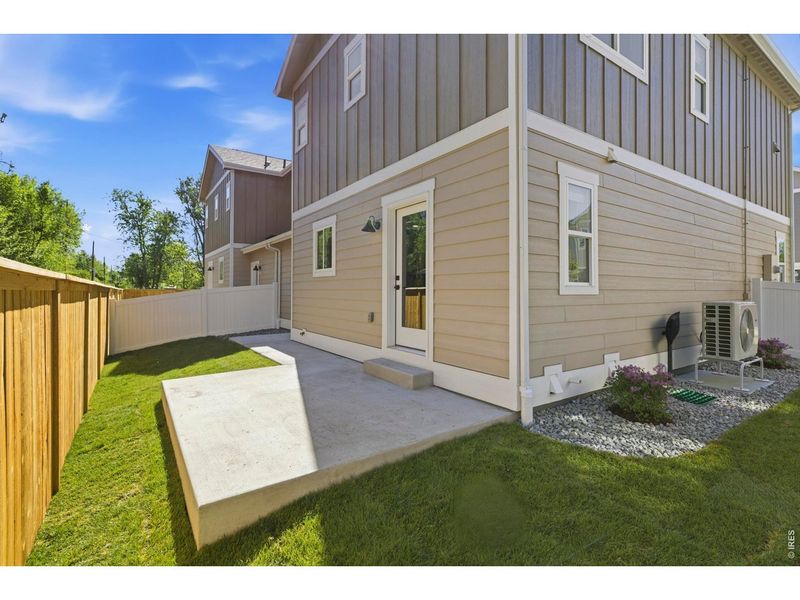 Exterior details and patio area of a home in , Loveland (Image 29).