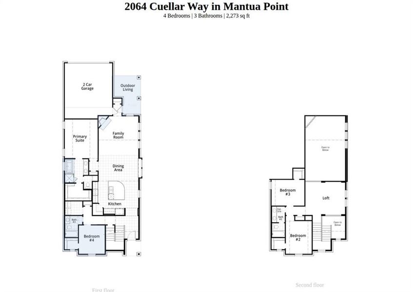 2D floor plan layout of this home in Mantua Point, Van Alstyne, TX (Image 4). 2D floor plan layout of this home in Mantua Point, Van Alstyne, TX (Image 4).