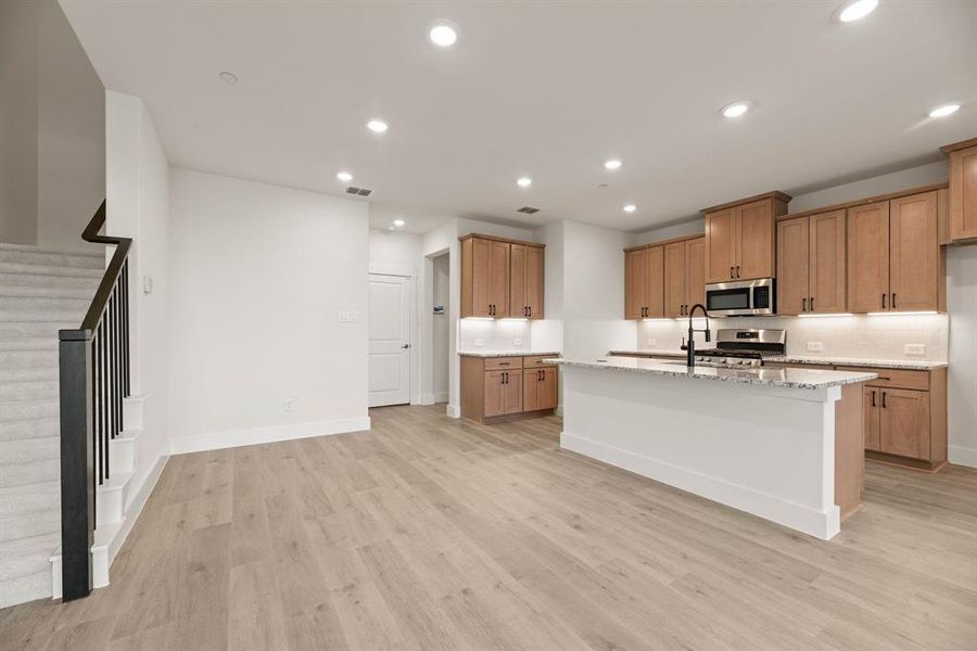 No shortage of storage, prep space or style in this over the top kitchen! No shortage of storage, prep space or style in this over the top kitchen!