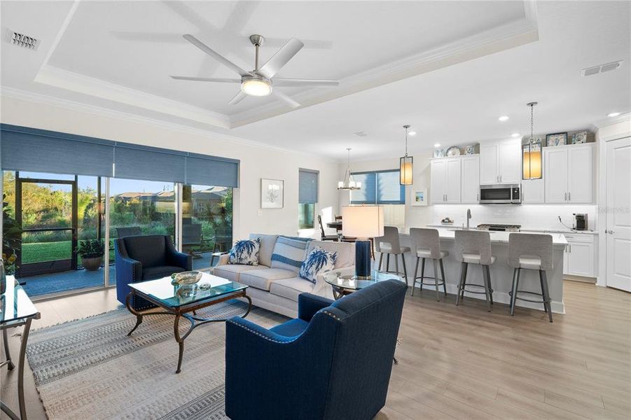 Furnished interior view inside a new home in Esplanade at Wiregrass Ranch, Wesley Chapel (Image 19).