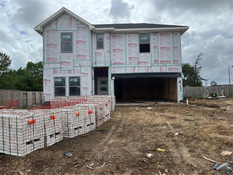 In-progress construction of a new home in Laurel Landing, Alvin, TX (Image 9).