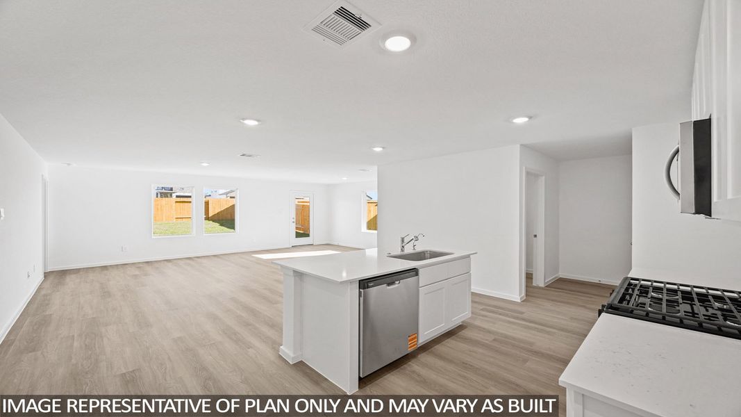 Representative furnished interior of a home built from the Archer by D.R. Horton in Eastern Wells, Jarrell (Image 4).