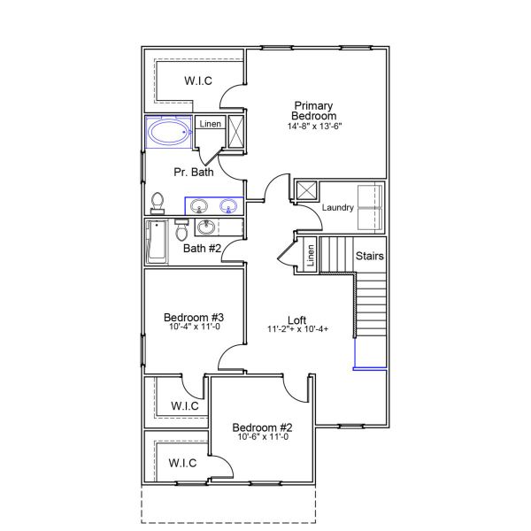 2D floor plan layout of this home in Richmond Hill, Inman, SC (Image 3).