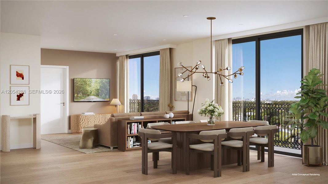 Furnished interior view inside a new home in , Coral Gables (Image 3). Furnished interior view inside a new home in , Coral Gables (Image 3).