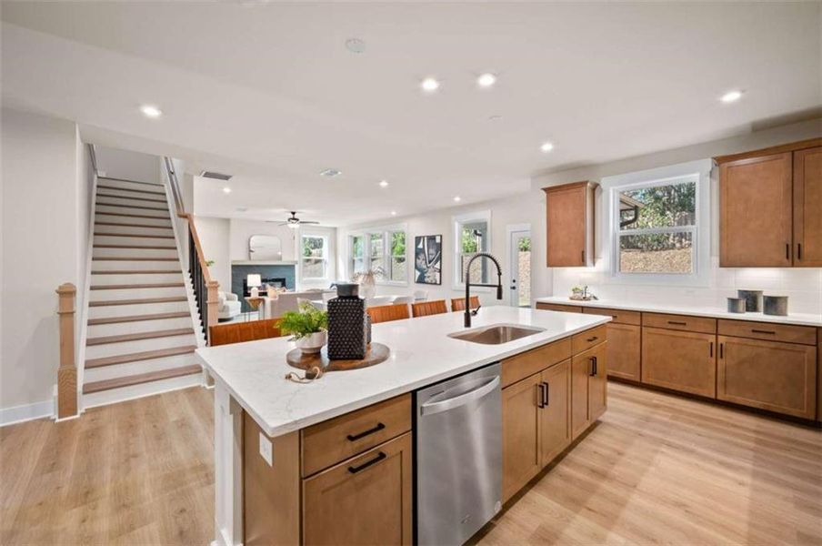 Furnished interior view inside a new home in The Paddocks at Doc Hughes, Buford (Image 5).