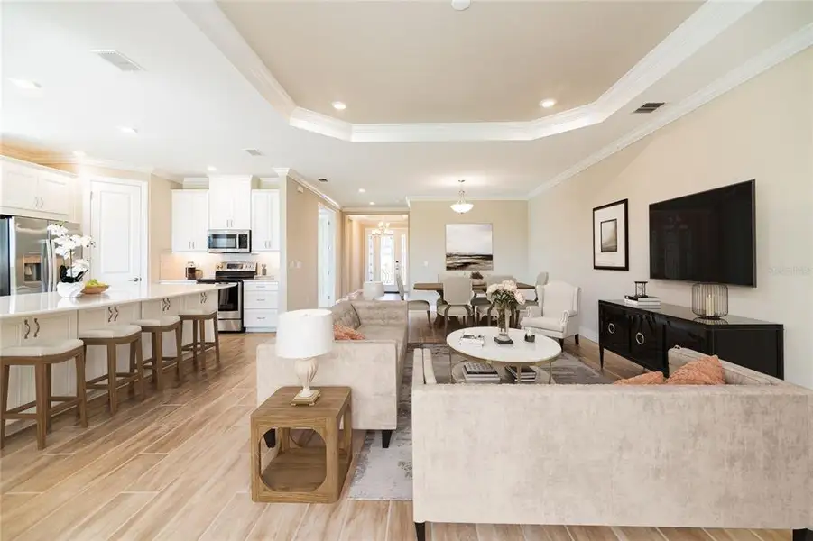 Furnished interior view inside a new home in Esplanade at Wiregrass Ranch, Wesley Chapel (Image 7).