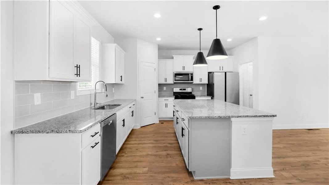 Furnished interior view inside a new home in , Sugar Hill (Image 13). Furnished interior view inside a new home in , Sugar Hill (Image 13).