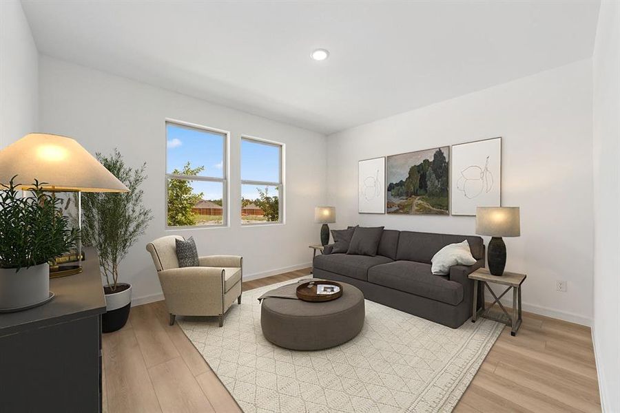 Furnished interior view inside a new home in Aspire at Noble Ridge, Howe (Image 18). Furnished interior view inside a new home in Aspire at Noble Ridge, Howe (Image 18).