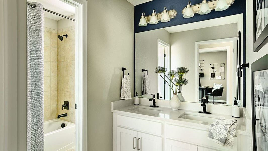 Representative furnished interior of a home built from the Celeste by Taylor Morrison in Farmlore, Brighton (Image 13). Representative furnished interior of a home built from the Celeste by Taylor Morrison in Farmlore, Brighton (Image 13).