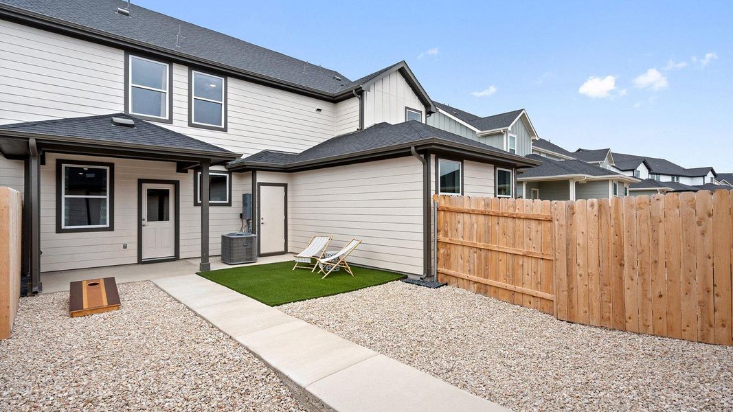 Exterior details and patio area of a home in Avery Centre, Round Rock (Image 20).