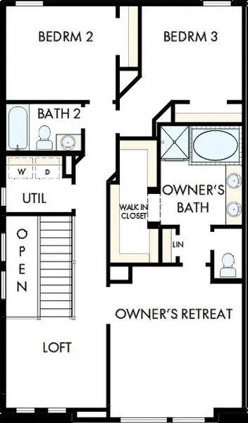 2D floor plan layout of this home in Easton Park - Nelson Village - Jewel Series, Austin, TX (Image 3). 2D floor plan layout of this home in Easton Park - Nelson Village - Jewel Series, Austin, TX (Image 3).