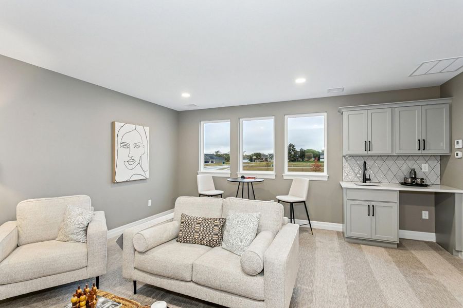 Furnished interior view inside a new home in The Courtyards at The Moorings, Wichita (Image 14). Furnished interior view inside a new home in The Courtyards at The Moorings, Wichita (Image 14).