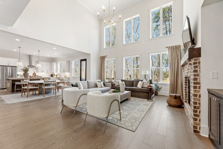 Representative furnished interior of a home built from the Belville by Peachtree Residential in Arden on Lanier, Cumming (Image 13).