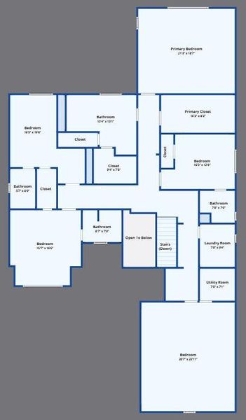 2D floor plan layout of this home in , Atlanta, GA (Image 5).