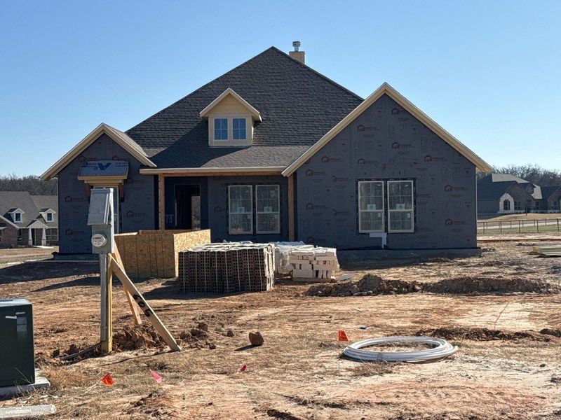 In-progress construction of a new home in Oak Grove Addition, Springtown, TX (Image 3).