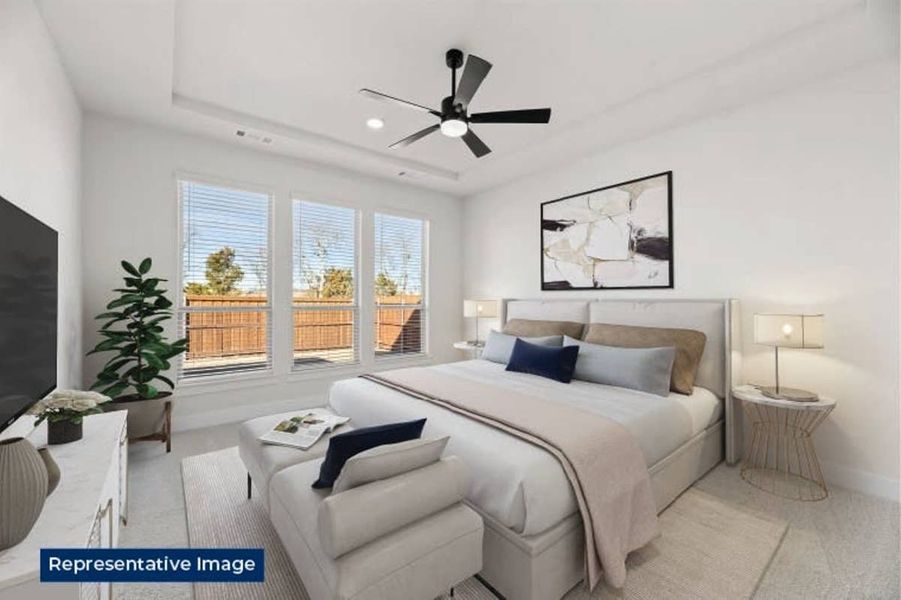 Representative furnished interior of a home built from the Birchwood 2FSW (w/Media) by First Texas Homes in High Country, Burleson (Image 8).