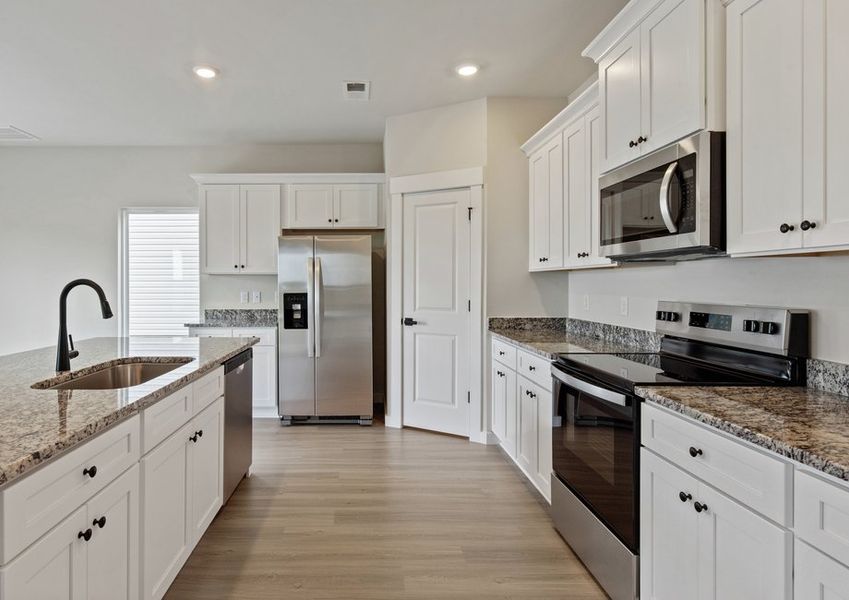 Angled-view of the kitchen