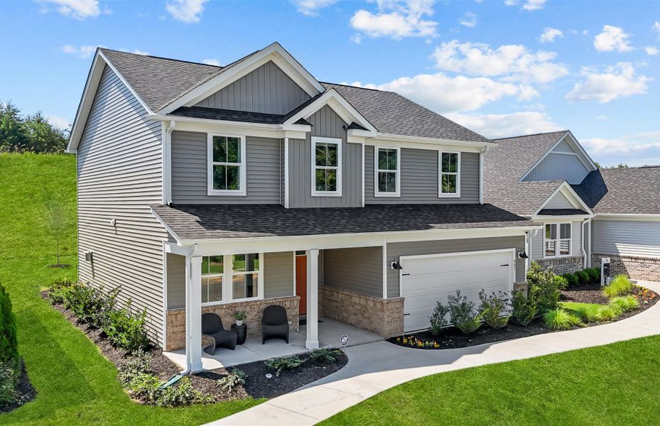 Representative exterior photo of a completed home built from the Tilden by Pulte Homes in Sweetwater Hills, Moore, SC (Image 22). Representative exterior photo of a completed home built from the Tilden by Pulte Homes in Sweetwater Hills, Moore, SC (Image 22).