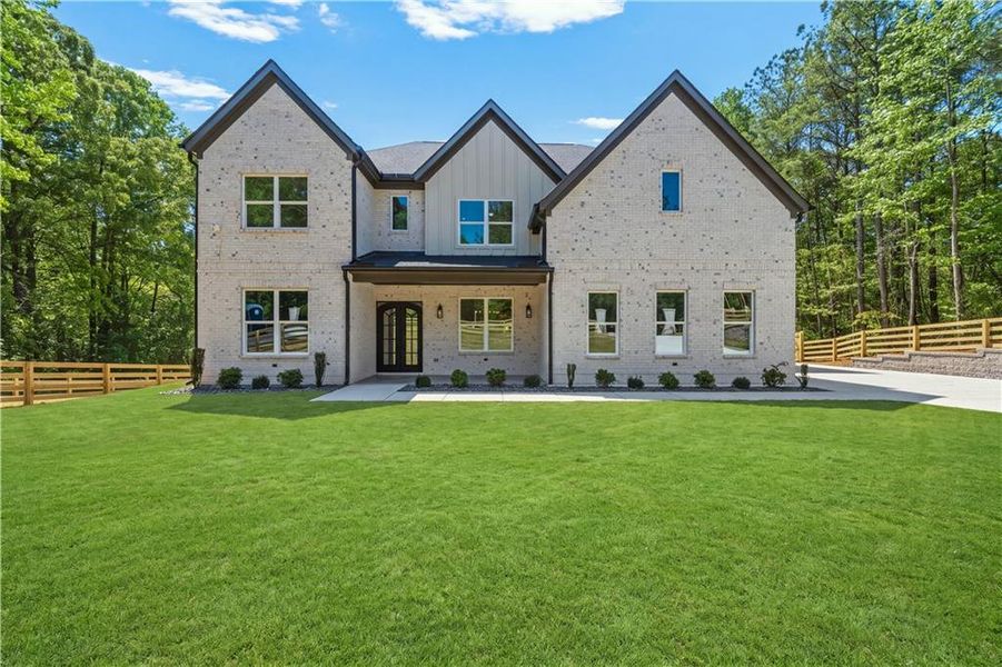 Front exterior of a new home in , Lawrenceville, GA, highlighting curb appeal (Image 29).