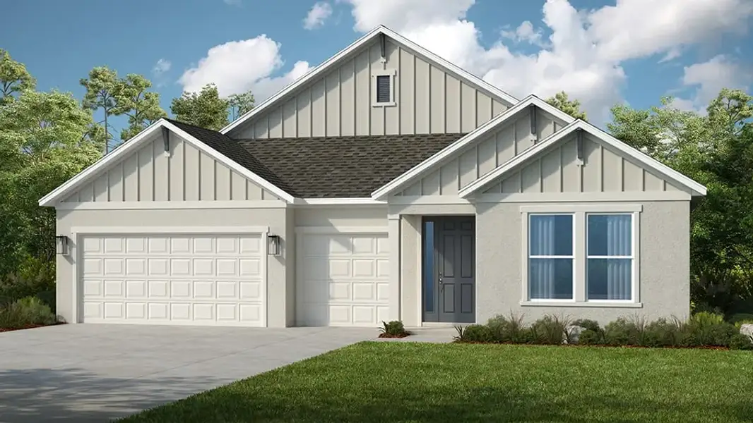 Representative exterior photo of a completed home built from the Bradley by Taylor Morrison in Azure at Solaeris, Port St. Lucie, FL (Image 18).