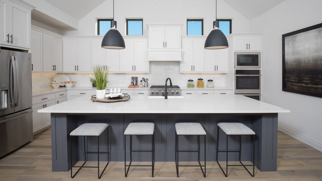 Furnished interior view inside a new home in Parkside on the River West, Georgetown (Image 22).