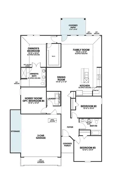 2D floor plan layout of this home in Carillon, Manor, TX (Image 5). 2D floor plan layout of this home in Carillon, Manor, TX (Image 5).